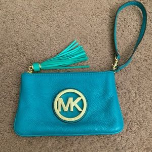 Michael Kors Teal Wristlet